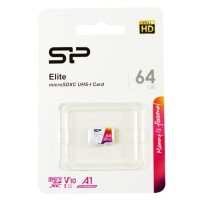 microSDXC (UHS-1 U1) SiliconPower Elite Color 64Gb class 10 A1 V10