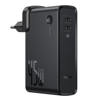 Зарядний пристрій Baseus Power Station (GaN) 2 in1 Q.C. Power bank Charger C+C 10000mAh 45W Black