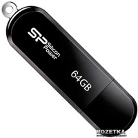 Flash SiliconPower USB 2.0 LuxMini 322 64Gb Black