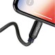 Кабель Baseus Three Primary Colors 3-in-1 Cable USB For M+L+T 3.5A 1.2m Black