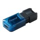Flash Kingston USB 3.2 DT 80M 128GB Type-C Black/Blue