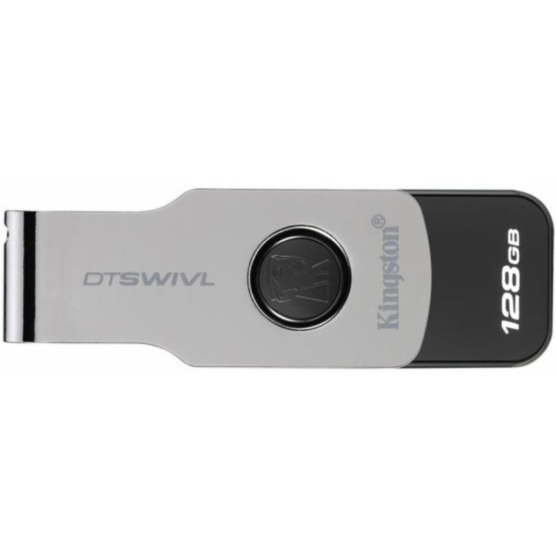 Flash Kingston USB 3.0 DT Swivel Design 128GB Metal/Black