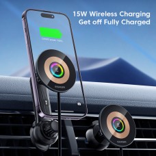 Тримач для мобільного Essager Arpege 15W Magnetic Wirless Car Charger with Phone Holder Function (Standard Version)  black (EZJCX-GY01AtZ)