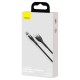 Кабель Baseus Zinc Magnetic Safe Fast Charging Data Cable USB to IP 2.4A 1m Gray+Black