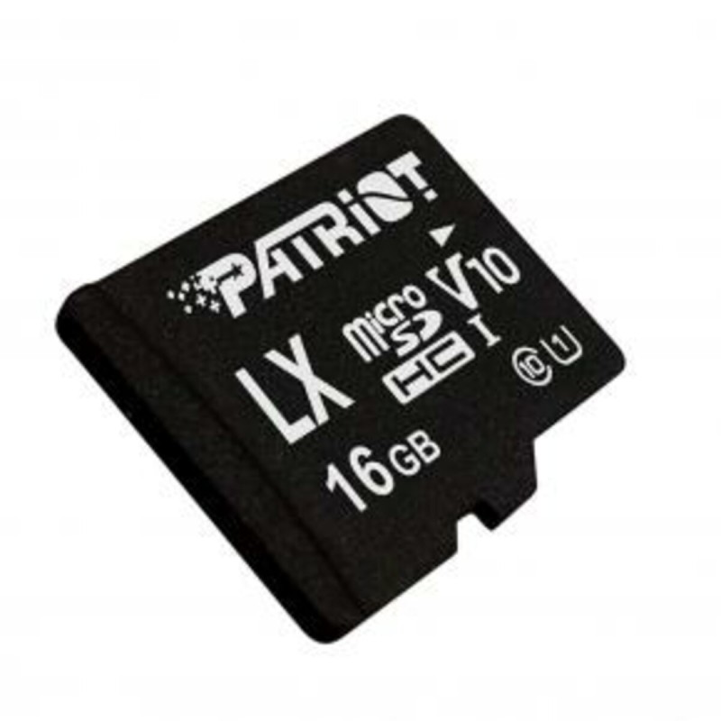 microSDHC (UHS-1 U1) Patriot LX Series 16Gb class 10 V10 (R-90MB/s, W-40MB/s) (adapter SD)