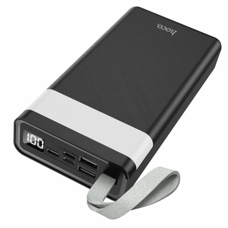Зовнішній акумулятор HOCO J73 Powerful desk lamp power bank(30000mAh) Black