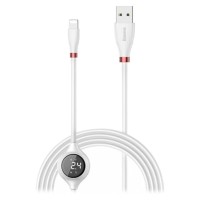Кабель Baseus Big Eye Digital display Data Cable White for Iphone