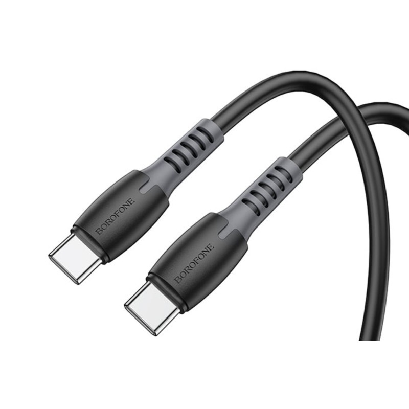 Кабель BOROFONE BX62 Type-C to Type-C Bonus 100W charging data cable Black