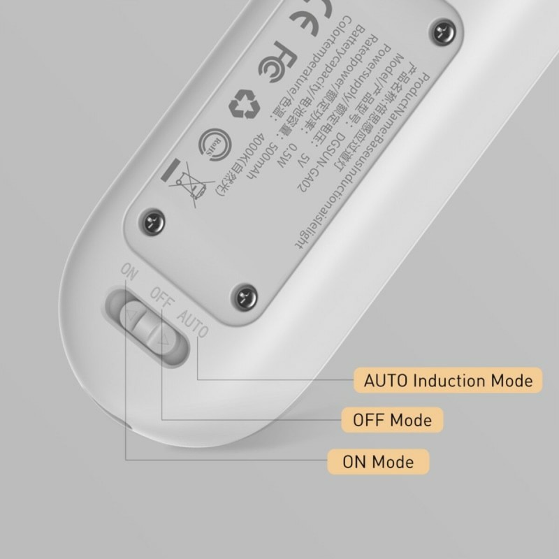 Нічник Baseus Sunshine series human body Induction aisle white light