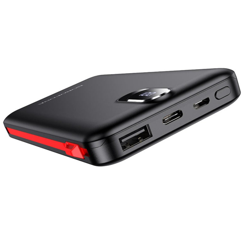 Зовнішній акумулятор BOROFONE BJ2 Buena power bank 10000mAh with built-in cable 2A Black
