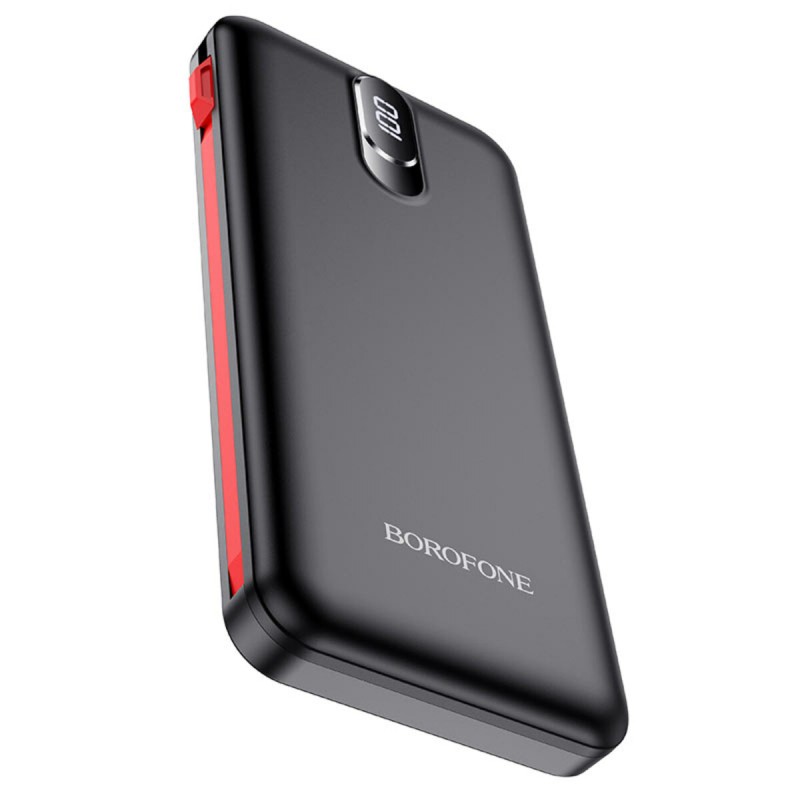 Зовнішній акумулятор BOROFONE BJ2 Buena power bank 10000mAh with built-in cable 2A Black