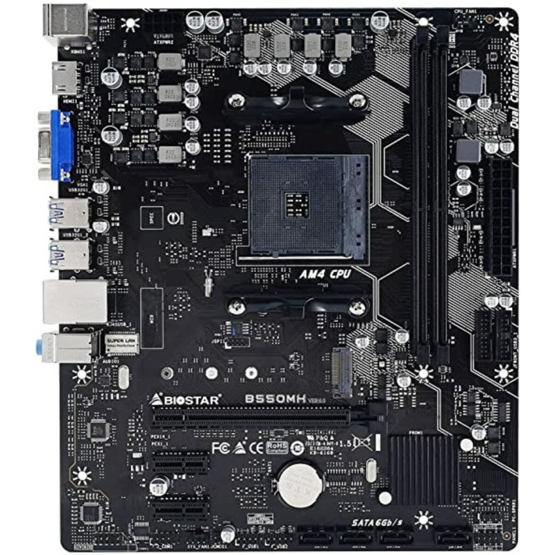Материнська плата Biostar B550 (sAM4,  AMD B550, PCI-Ex16) (B550MH)