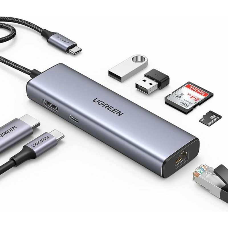 Хаб UGREEN CM512 USB-C Multifunction Adapter (UGR-90568)