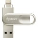 Flash Apacer USB 3.1 AH790 Dual Lightning 32GB Silver