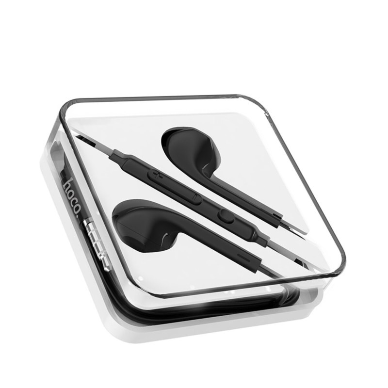 Навушники HOCO M55 Memory sound wire control earphones with mic Black