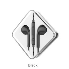 Навушники HOCO M55 Memory sound wire control earphones with mic Black