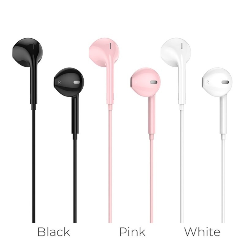 Навушники HOCO M55 Memory sound wire control earphones with mic Black
