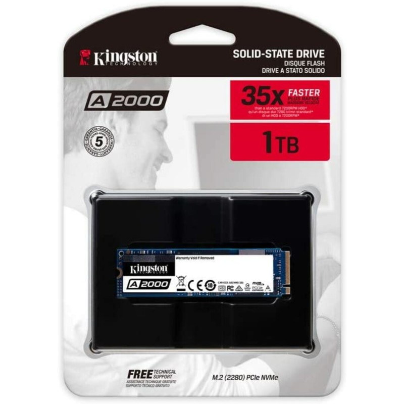 SSD M.2  Kingston A2000 1000GB NVMe 2280 PCIe 3.0 x4 3D NAND TLC