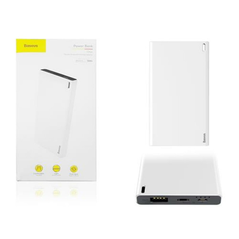 Зовнішній акумулятор Baseus Choc Power Bank 10000mAh  White+Black