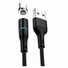 Кабель Usams US-SJ353 U32 Type-C Aluminum Alloy Magnetic Charging and Data Cable 1m Black