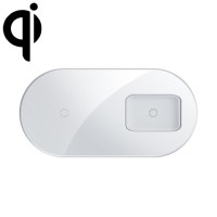 Бездротовий зарядний Baseus Simple 2in1 Wireless Charger Pro Edition For Phones+Pod White