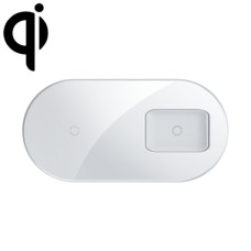 Бездротовий зарядний Baseus Simple 2in1 Wireless Charger Pro Edition For Phones+Pod White