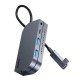 USB-Hub Baseus Bend Angle No.7 Multifunctional Type-C HUB Converter (Upgrade) Space Gray