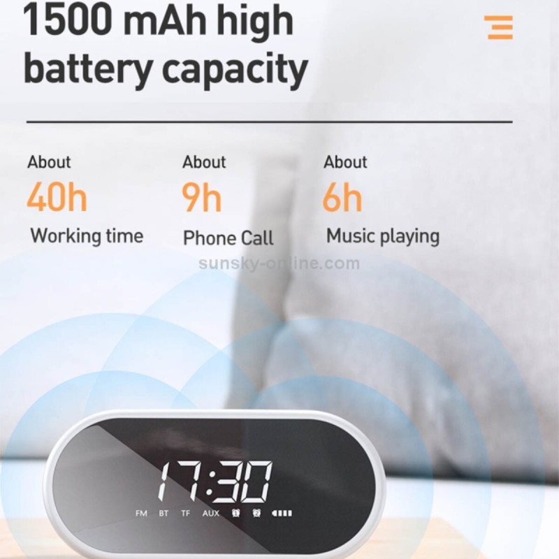 Настільний годинник Baseus Encok Wireless Speaker E09 Black