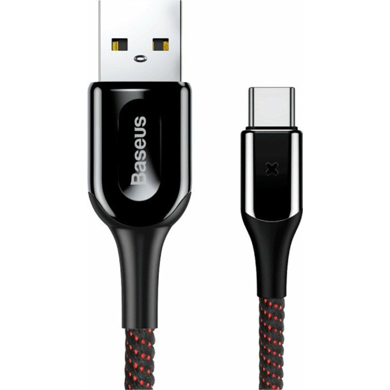 Кабель Baseus X-type Light Cable For Type-C 3A 1m Black