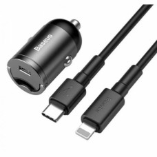 АЗП Baseus Tiny Star Mini PPS quick charger suit (Type-C to IP 18W Cable 1m) Gray