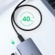 Кабель UGREEN US501 USB-C to USB-C Thunderbolt 4 Cable 0.8m (Black) (UGR-30389)