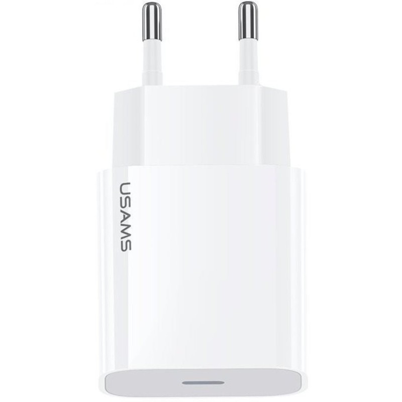 Мережевий зарядний пристрій Usams US-CC118 T34 PD Fast Travel Charger 20W (EU) White