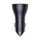 АЗП Baseus Golden Contactor Pro Triple Fast Charger Car Charger 65W U+C+C Dark Gray