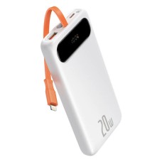Зовнішній акумулятор Baseus Block Digital Display QC Power Bank 10000mAh 20W IP Edition White