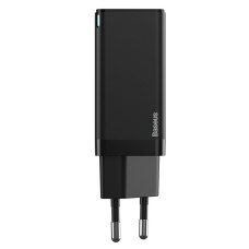 Мережевий зарядний пристрій Baseus GaN2 Q.Charger C+U 45W With Mini Cable Type-C toType-C 60W Black