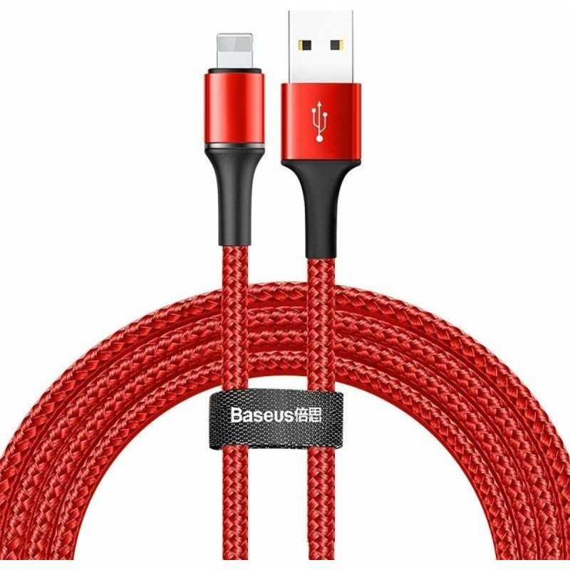 Кабель Baseus Halo Data Cable USB For IP 1.5A 2m Red