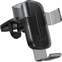 Тримач для мобiльного з БЗП Baseus Explore Wireless Charger Gravity Car Mount 15W Black