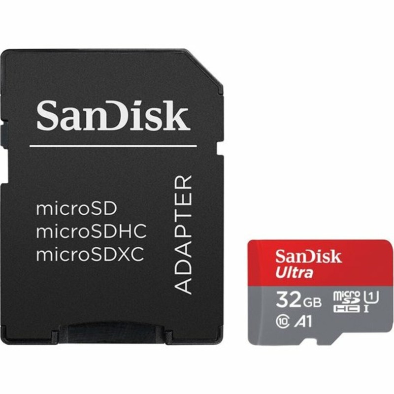 microSDHC (UHS-1) SanDisk Ultra 32Gb class 10 A1 (98Mb/s, 653x) (adapter SD) (SDSQUAR-032G-GN6MA)