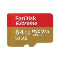 microSDXC (UHS-1 U3) SanDisk Extreme A2 64Gb class 10 V30 (R170MB/s,W80MB/s)