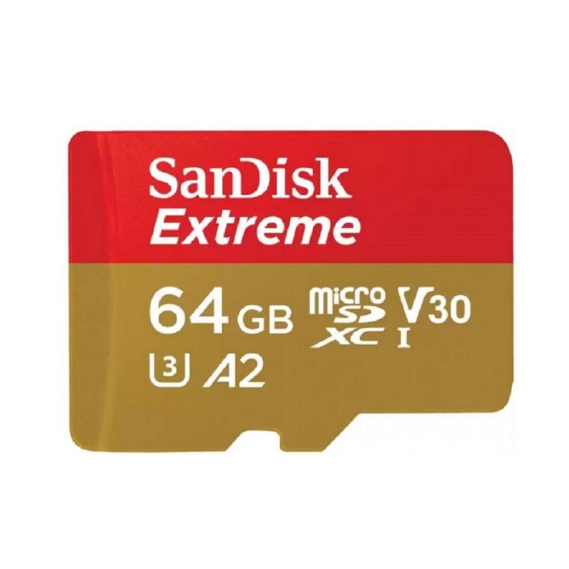 microSDXC (UHS-1 U3) SanDisk Extreme A2 64Gb class 10 V30 (R170MB/s,W80MB/s)