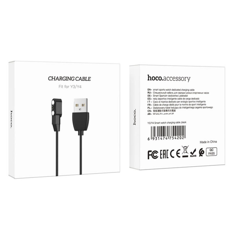 Кабель HOCO Y3/Y4 Smart watch charging cable Black