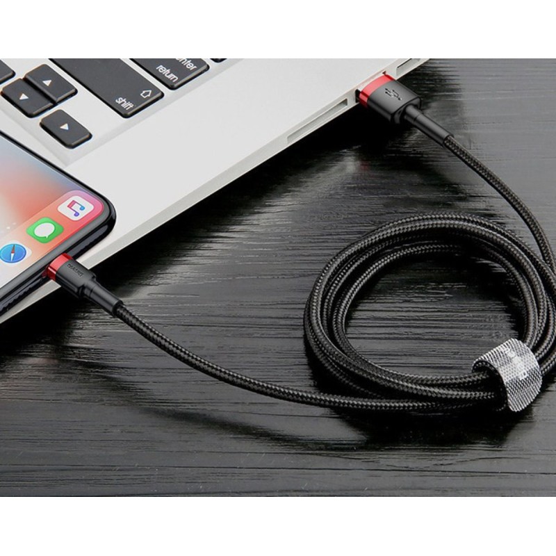 Кабель Baseus Cafule Cable USB For iP 1.5A 2m Gold+Blue