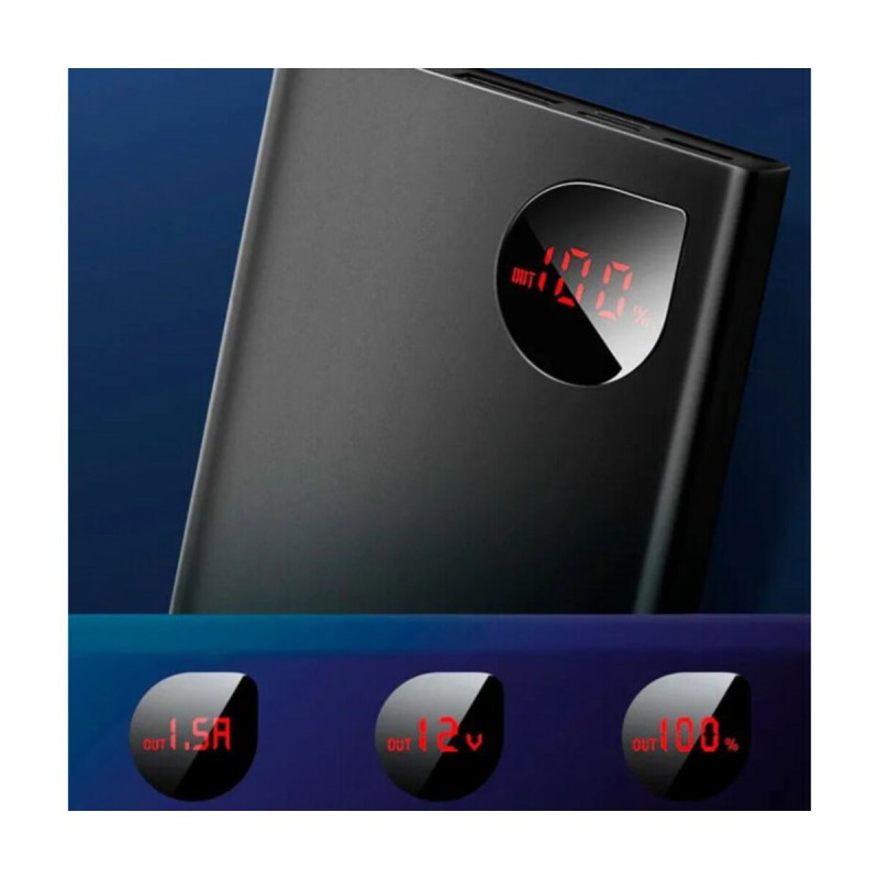 Зовнішній акумулятор Baseus Adaman Metal Digital Display QC Power Bank 10000mAh 22.5W Black