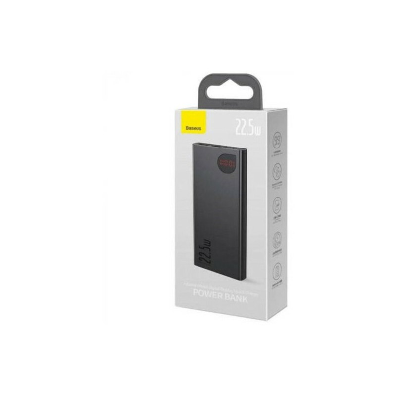 Зовнішній акумулятор Baseus Adaman Metal Digital Display QC Power Bank 10000mAh 22.5W Black