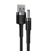 Кабель Baseus Cafule Cable USB to DC 3.5mm 2A 1m Gray+Black