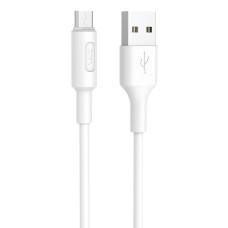 Кабель HOCO X25 USB to Micro 2A, 1m, PVC, PVC connectors, White