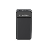 Зовнішній акумулятор XO PR164 Power bank with emergency lights, charging cable (Micro, TYPE-C, Lightning) 30000mAh Black
