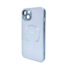Чохол для смартфона AG Glass Matt Frame Color MagSafe Logo for Apple iPhone 13 Sierra Blue