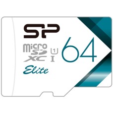 microSDXC (UHS-1) SiliconPower Elite Color (White) 64Gb class 10