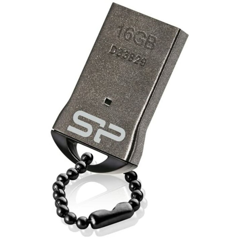 Flash SiliconPower USB 2.0 Touch T01 16Gb Black metal